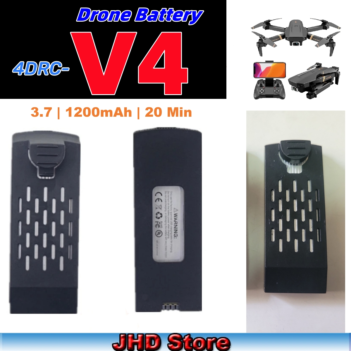 Lyzrc Drone - JHD Bateria 4DRC V4 Bateria 3.7V