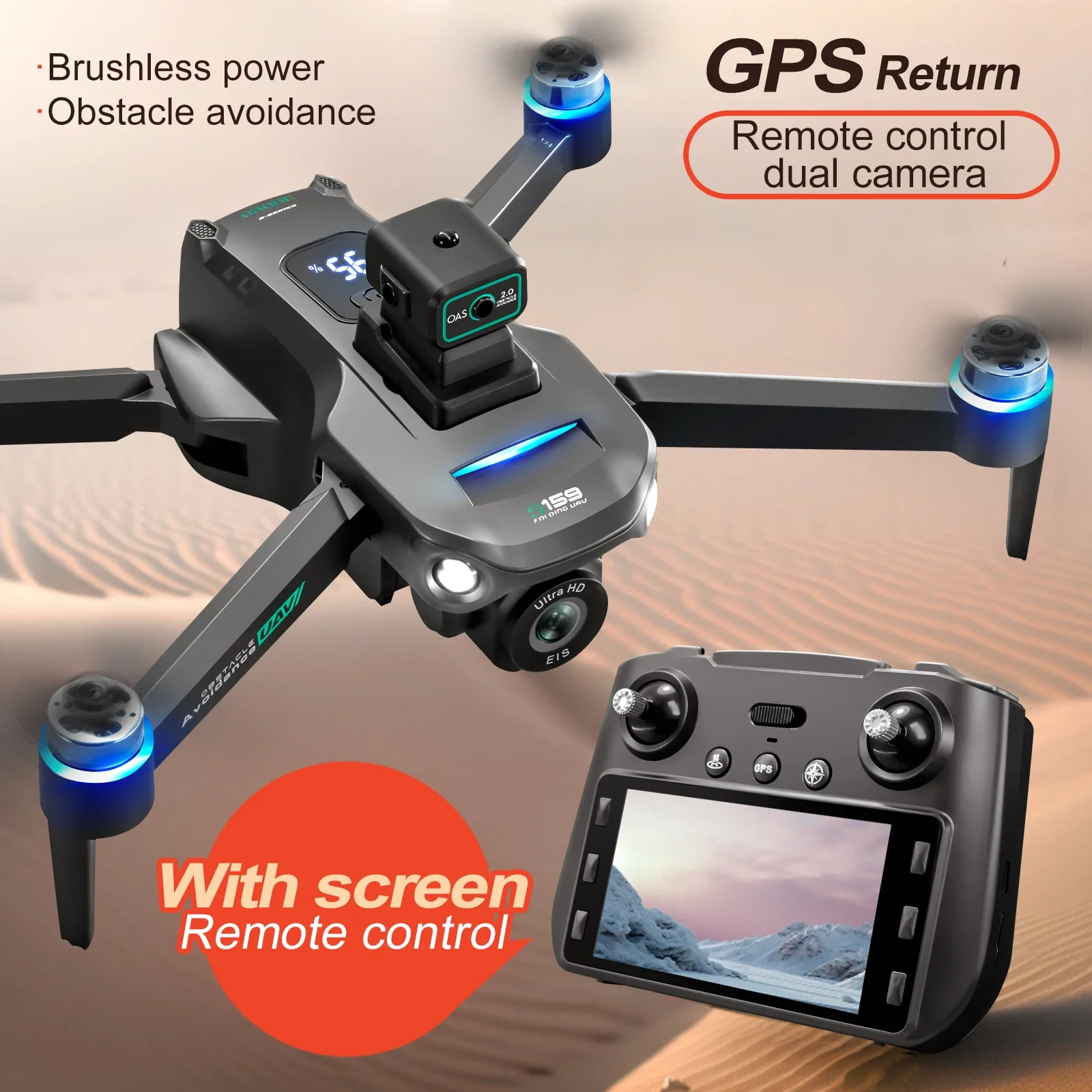 Drone Rc Gps S159 - Profesjonalny dron GPS S159 z kamerą