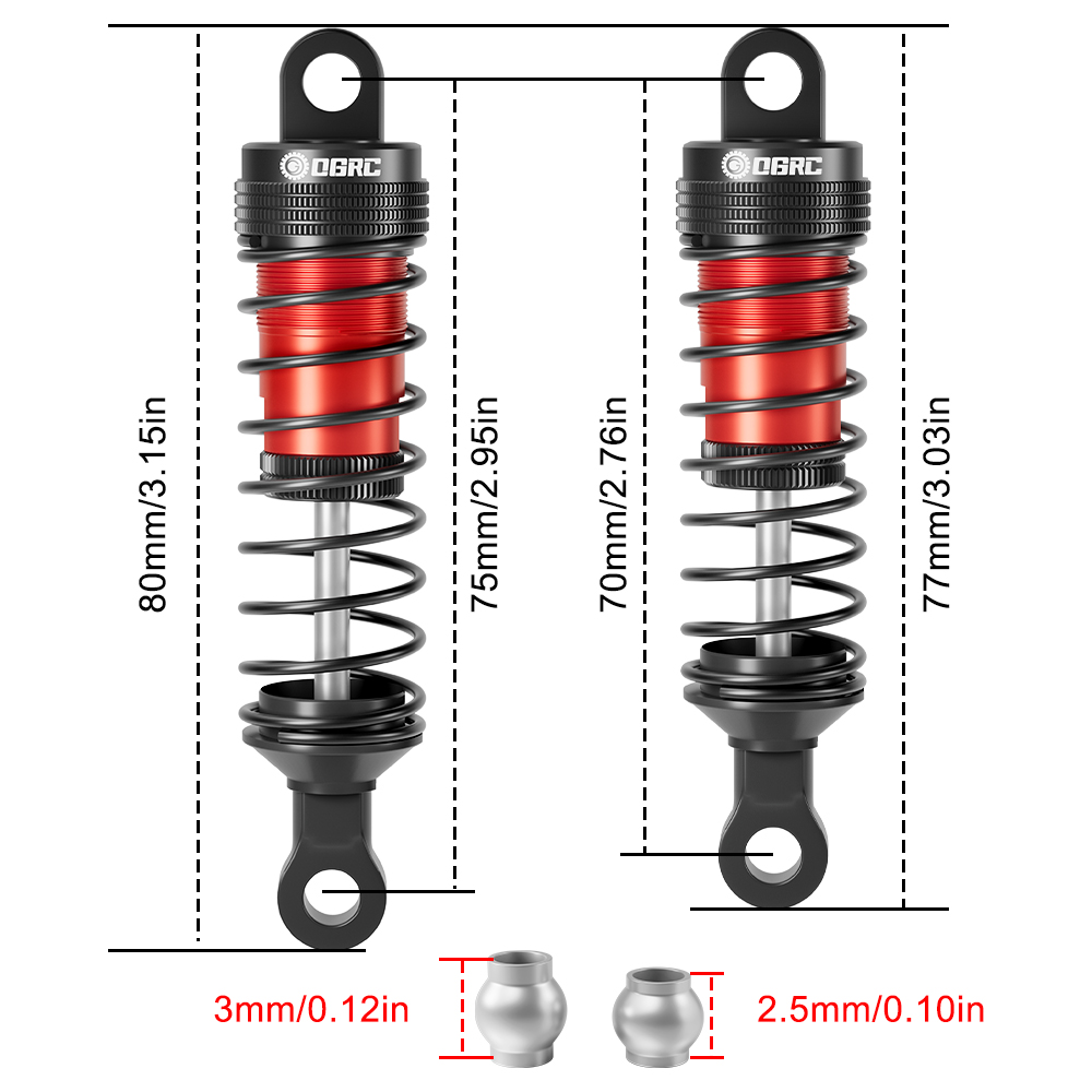 Amortyzatory olejowe OGRC z al – Rc Suspension Arm recenzja i cena